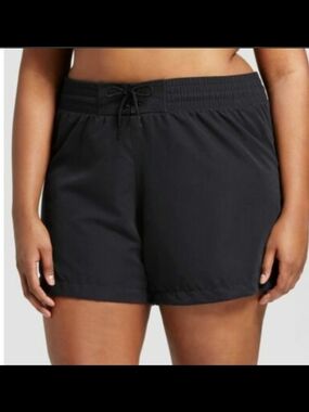 Ava & Viv Black Elastic Waist Shorts
